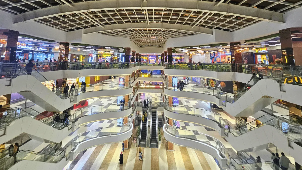 Modern shopping mall interior